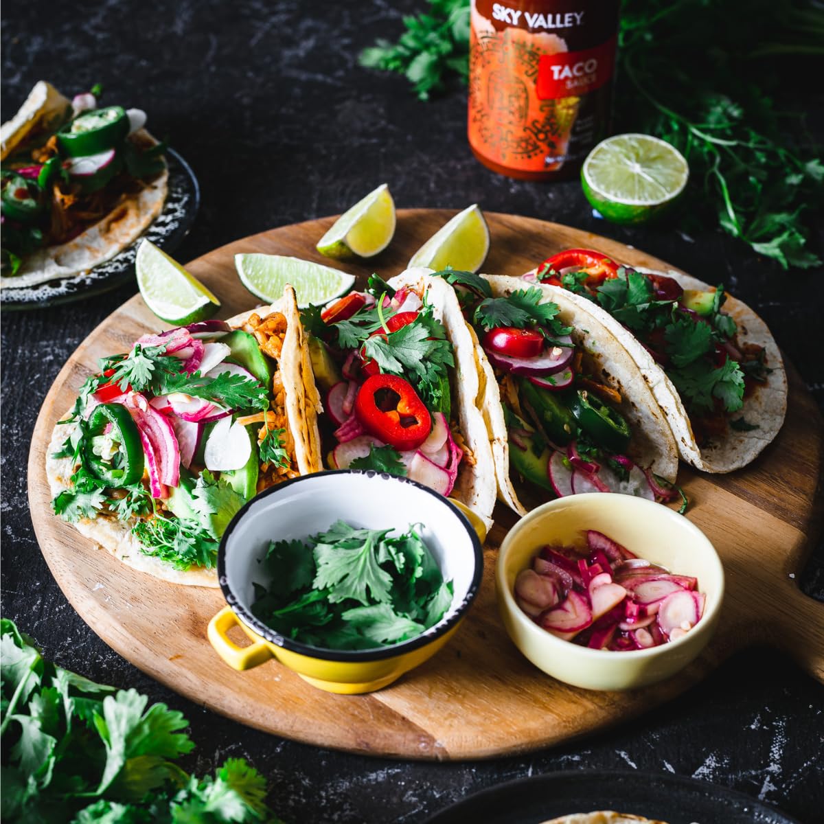 Sky Valley Taco Sauce - Medium heat, Taco Hot Sauce, Gluten Free, Vegan, Keto, Non-GMO, Verified, Made with Tomatoes, Cayenne Peppers and Traditional Spices - 13 Oz - Image 4