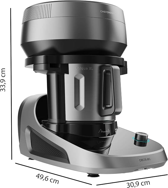 Cecotec Robot de Cocina Multifunción con Dispensador de Alimentos Mambo CooKing Unique. 2200W, 45 Funciones, Miles de Recetas Guiadas, Jarra Unique de 4,5L, Accesorios: Vaporera o Pala para Guisos
