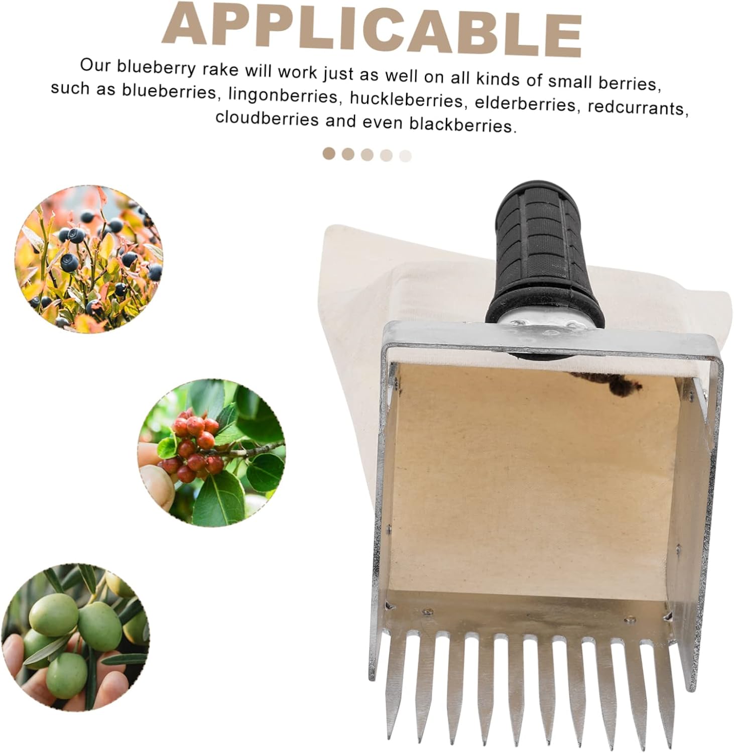 YARNOW Blueberry Rake for Berry Picker Garden Tools Blueberry Picker Tool Efficient Fruit Harvesting Aid