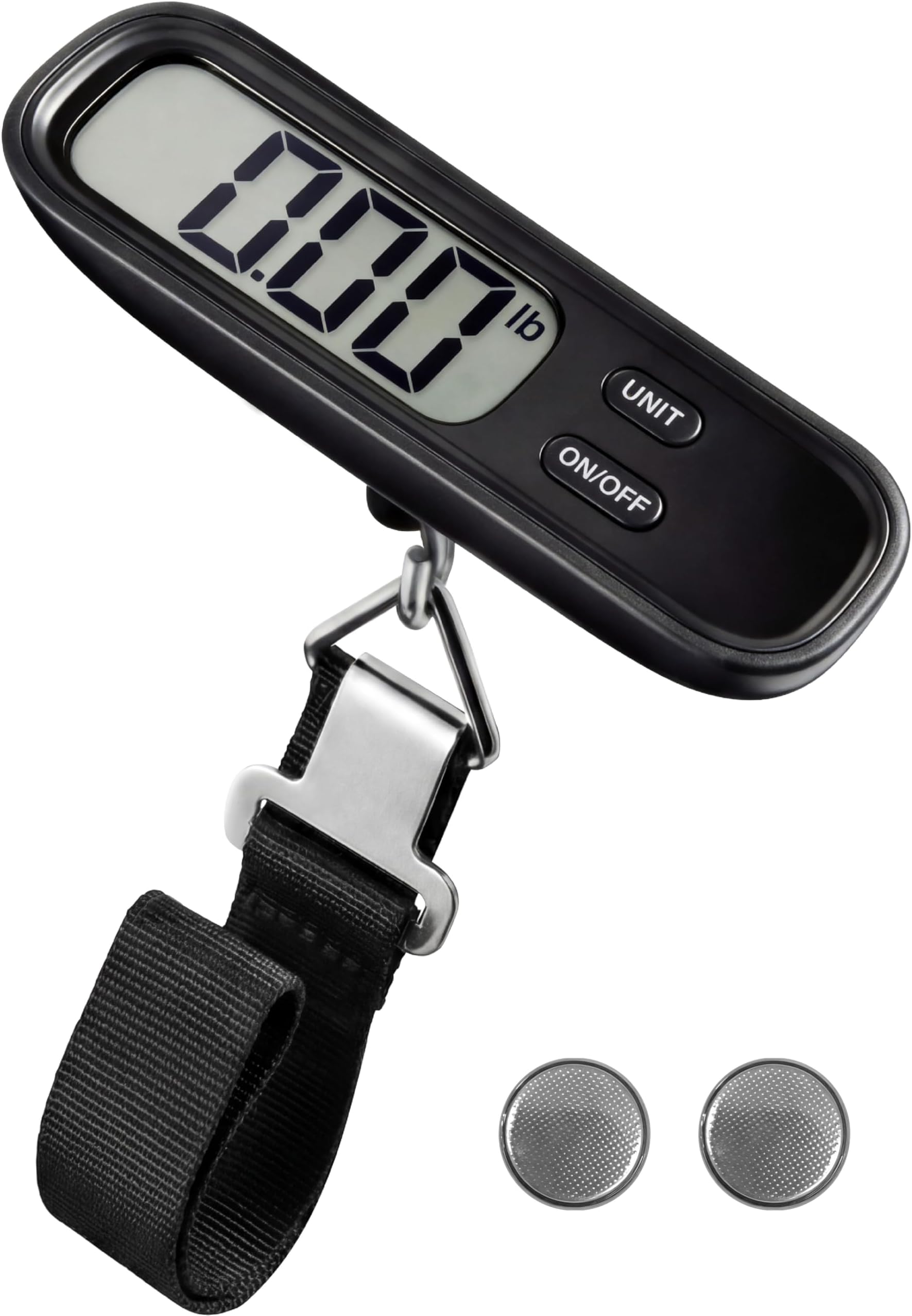 LUGGEX Luggage Weight Scale, Suitcase Scale, Luggage Scale Travel Digital, Travel Scale with Large LCD Display, Portable & Battery Included (Black, 1 Pack)