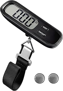 LUGGEX Luggage Weight Scale, Suitcase Scale, Luggage Scale Travel Digital, Travel Scale with Large LCD Display, Portable & Battery Included (Black, 1 Pack)
