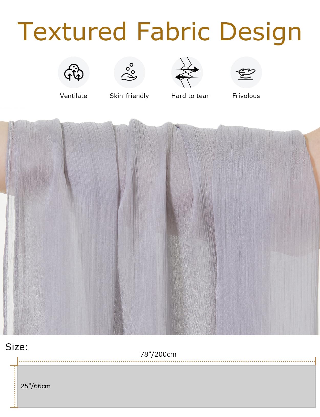 BEAUTELICATE Scialle Donna Elegante Crêpe Stola Estivo Leggera Coprispalle per Matrimonio Sposa Festa Cerimonia Abito