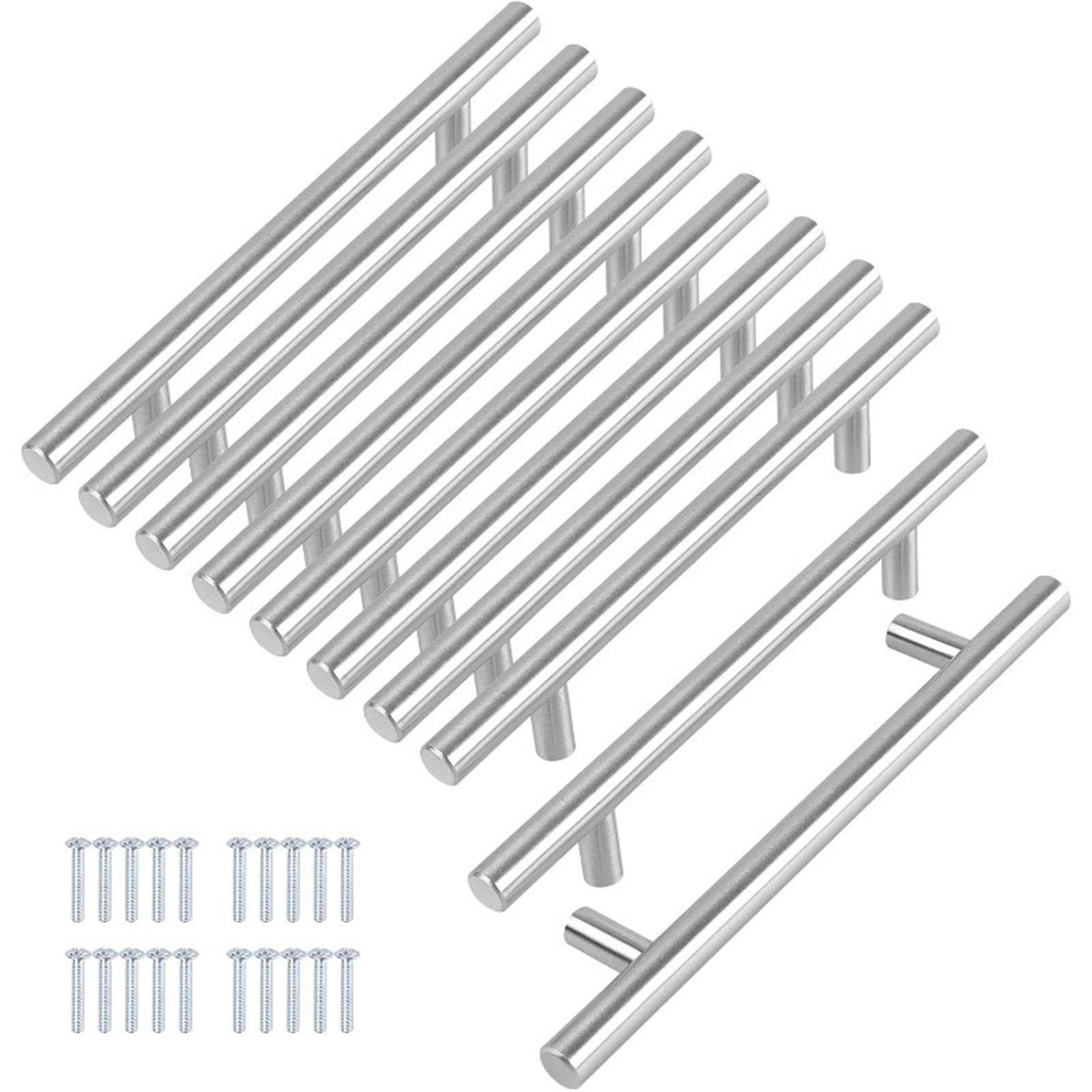 ZRHWSPD Brushed Nickel Cabinet Pulls 6 Pack Brushed Nickel Stainless Steel Cabinet Pulls, Modern Kitchen Drawer Handles Hardware(160mm)