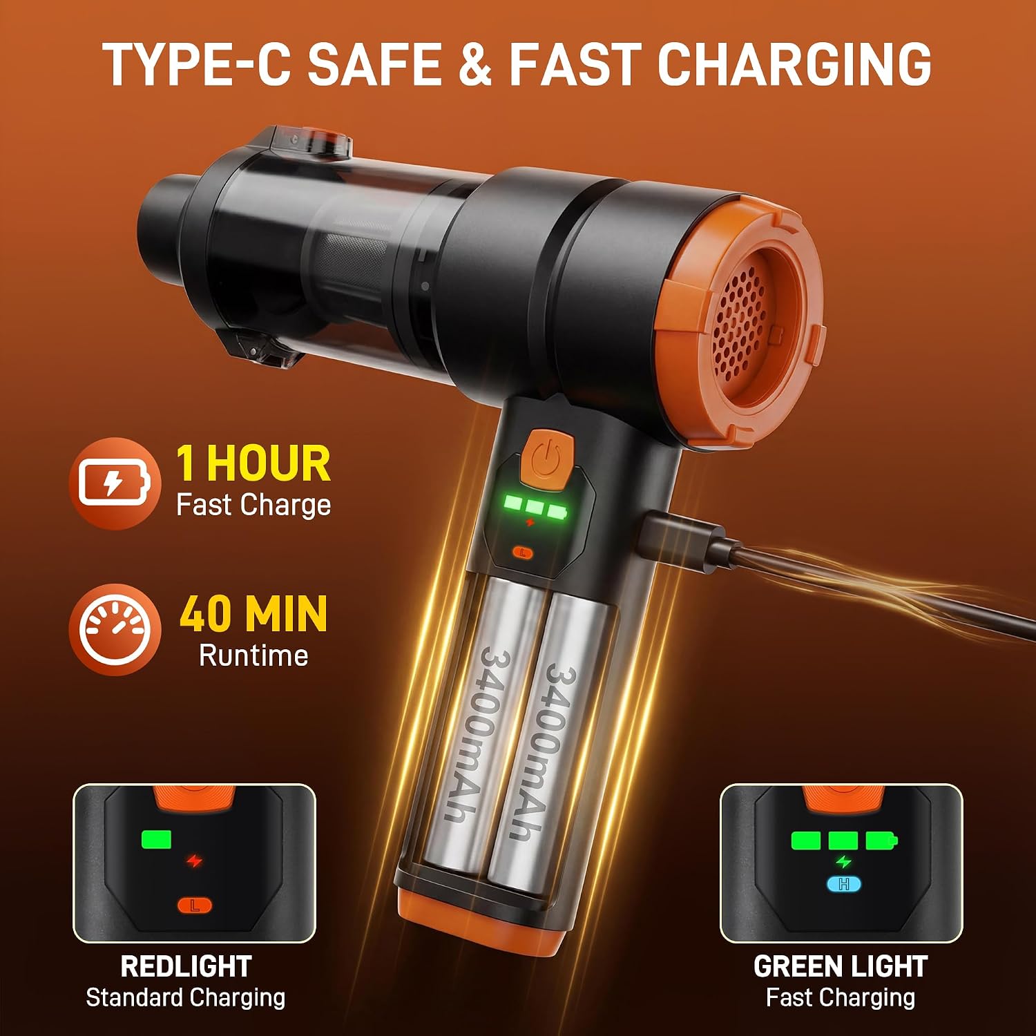 8-IN-1 Car Vacuum Cordless 30000Pa High Power, Handheld Vacuum Cordless