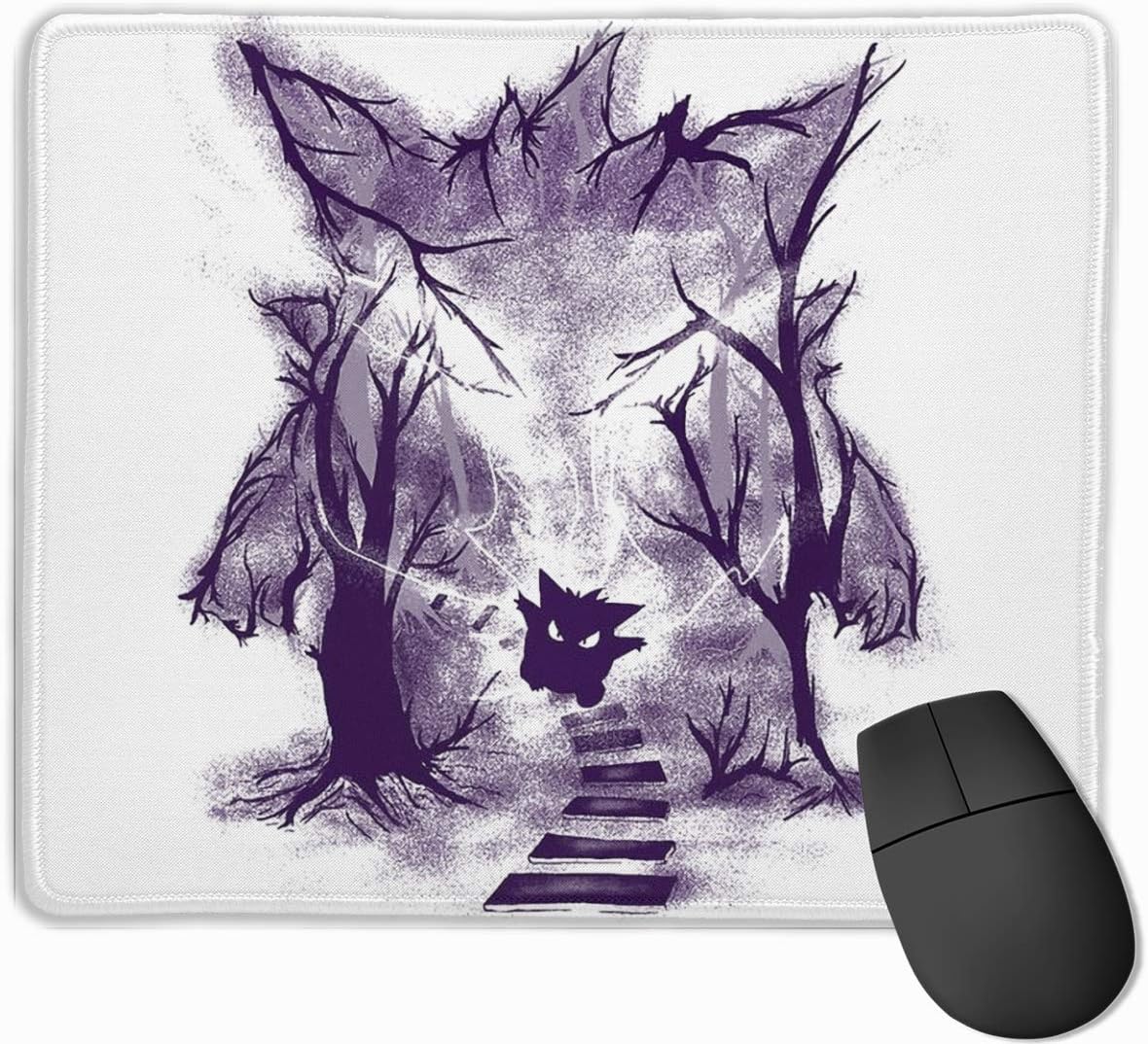 Poke Ghost Gengar Tree Non-Slop Rubber Mousepad Gaming Mouse Pad with Stitched Edge 11.8"X9.8"