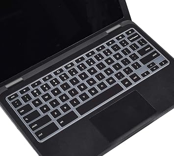 Keyboard Cover for Dell Chromebook 11 3100 3110 C3181 P22T / Dell Chromebook 11 3120 3180 3181 3189 5190 11.6 / Dell Chromebook 13 3380 13.3 Chromebook Keyboard Skin, Black