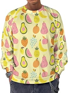Pineapple Pattern Adolescent Casual Loose And Comfortable Round Neck Sweater Letter Pullover