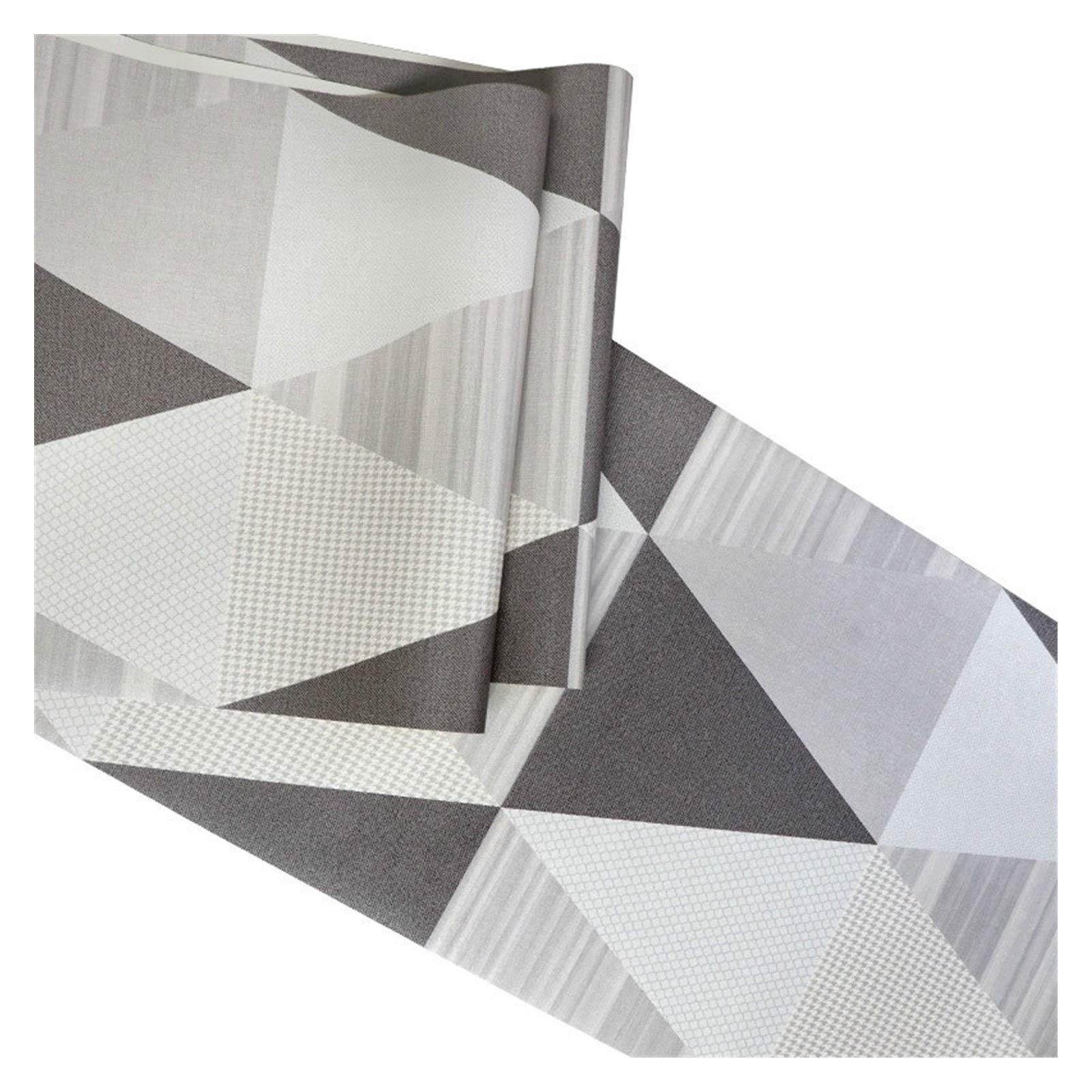 Papel tapiz abstracto geométrico rollo de papel pintado a cuadros de PVC impermeable dormitorio sala de estar pared papel pintado autoadhesivo (Color: N00903, dimensiones: 10 m x 53 cm)