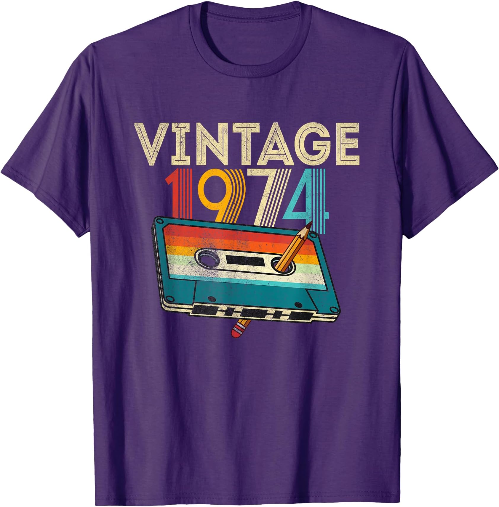 50 Year Old Gifts Vintage 1974 Cassette Tape 50th Birthday T-Shirt