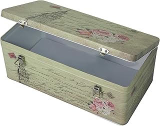 DreamsEden Metal Seed Organizer Storage Box - Rustic Garden Seed Saver C...