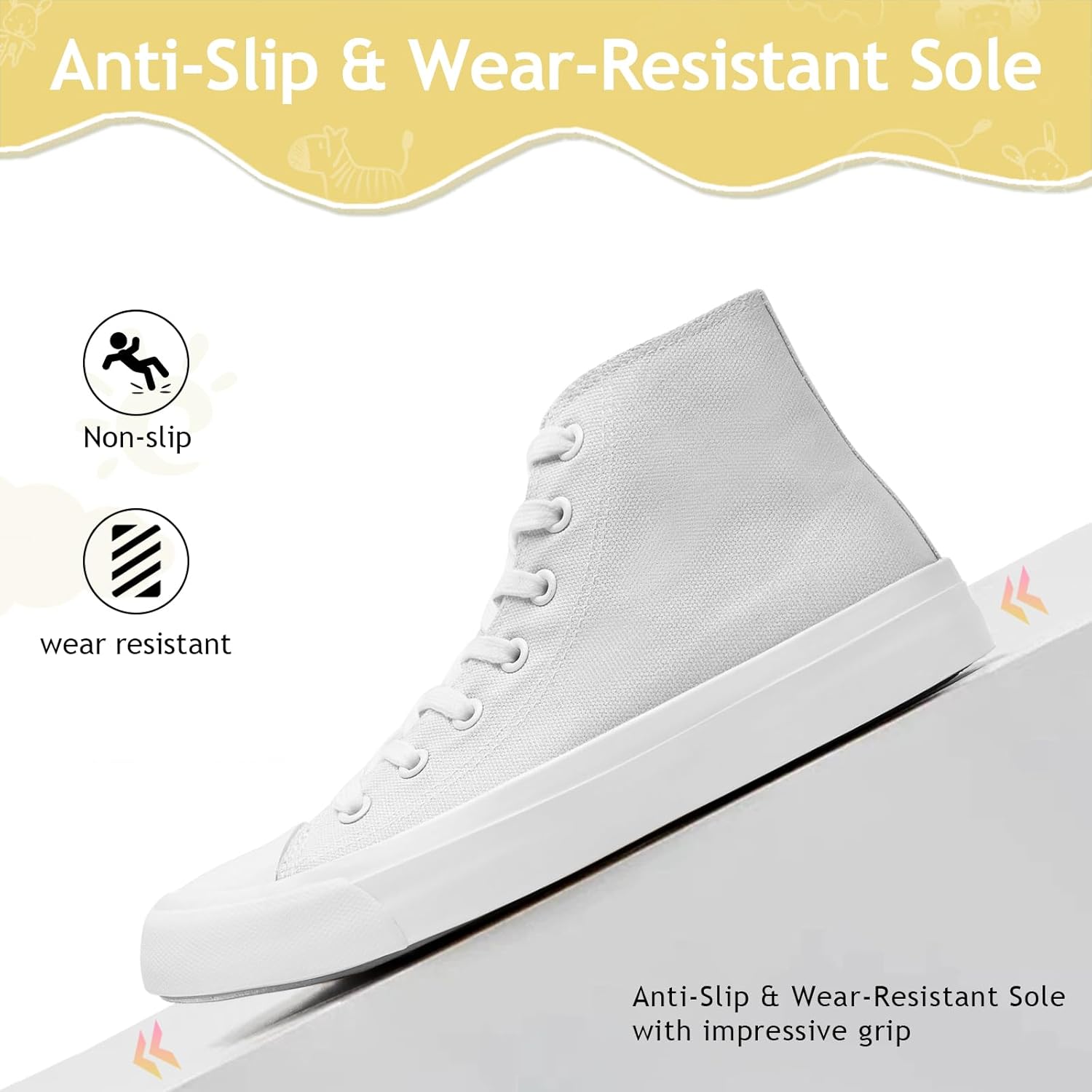 Toddler Shoes for Boys Girls, Kids Canvas Sneakers Classic Adjustable Strap Lace Up Comfortable Lightweight Running Walking Casual Shoes - Image 4