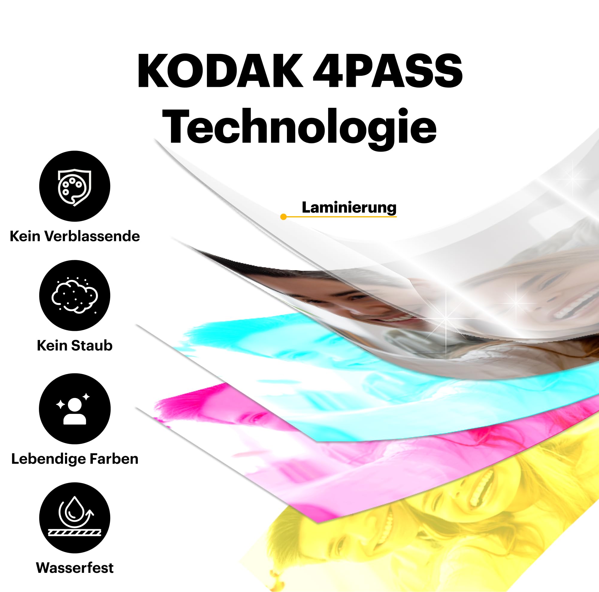 KODAK Dock Era Desktop-Fotodrucker 10x15 cm 50 Blatt Bluetooth 4PASS Farbsublimation