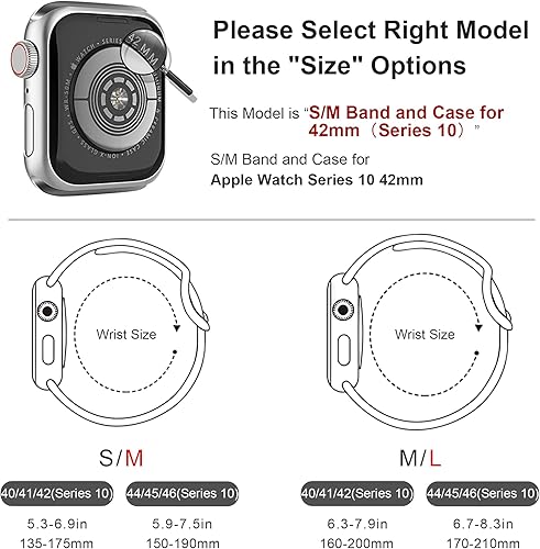 Vista 29 de Correa de silicona deportiva y funda con protector de pantalla para Apple Watch Series 9, 8, 7, 6, SE, 5, 4 Rosado,Negro -,Violeta oscuro,Rosa