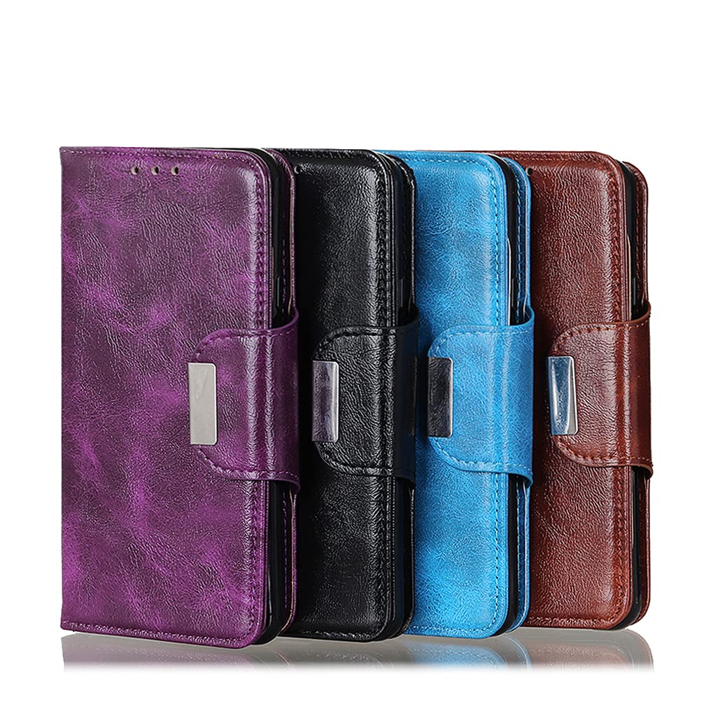 Fertuo Cover Portafoglio In Pelle Con Magnetica Per ZTE Blade A71 - Custodia A Libro Con Porta Carte E Supporto, Rosso