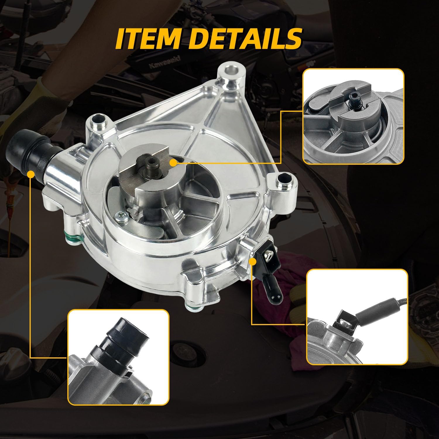 11667640279 Brake Vacuum Pump Compatible with BMW 328i/xDrive 2011-2015,for BMW 125i /528i 2011-2013,for BMW X3 F25 2011-2017, for X1 2010-2015 /X4 2015-2018 /Z4 2012-2016,1166764027901