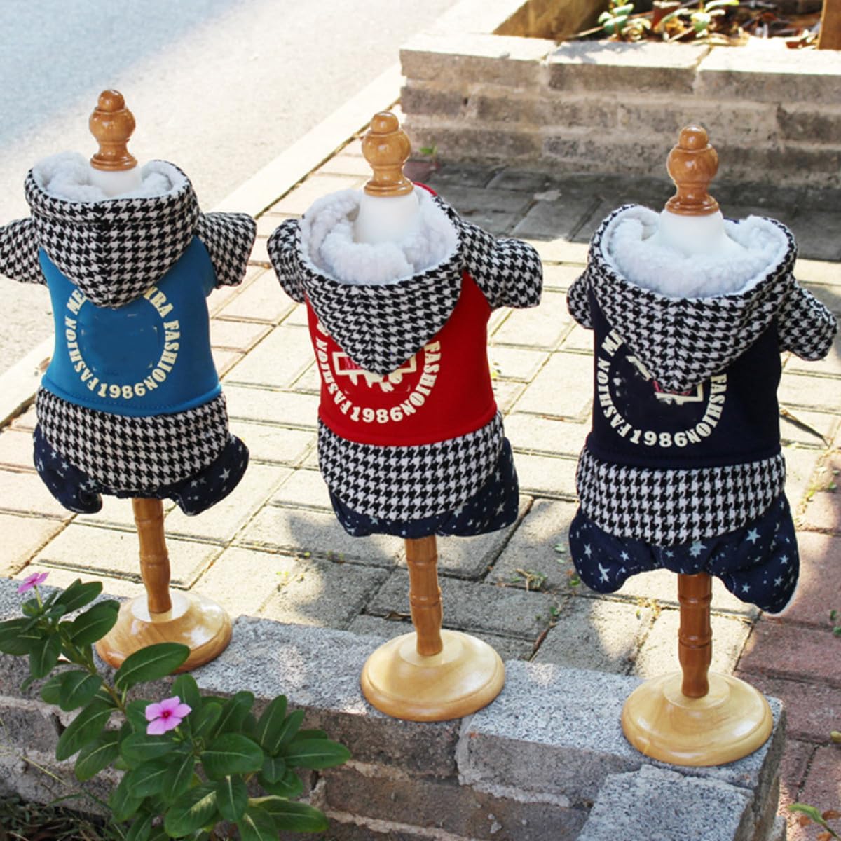 SHOWERORO Pet Dress Form with Smooth Surface Mannequin Model Stand for Displaying Pet Clothing Wooden and Foam Materials Clothing Display Holder and Display Rack