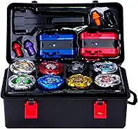 Kit Beyblade Metal Fusion: 8 Piões, 2 Lançadores e 1 Grip