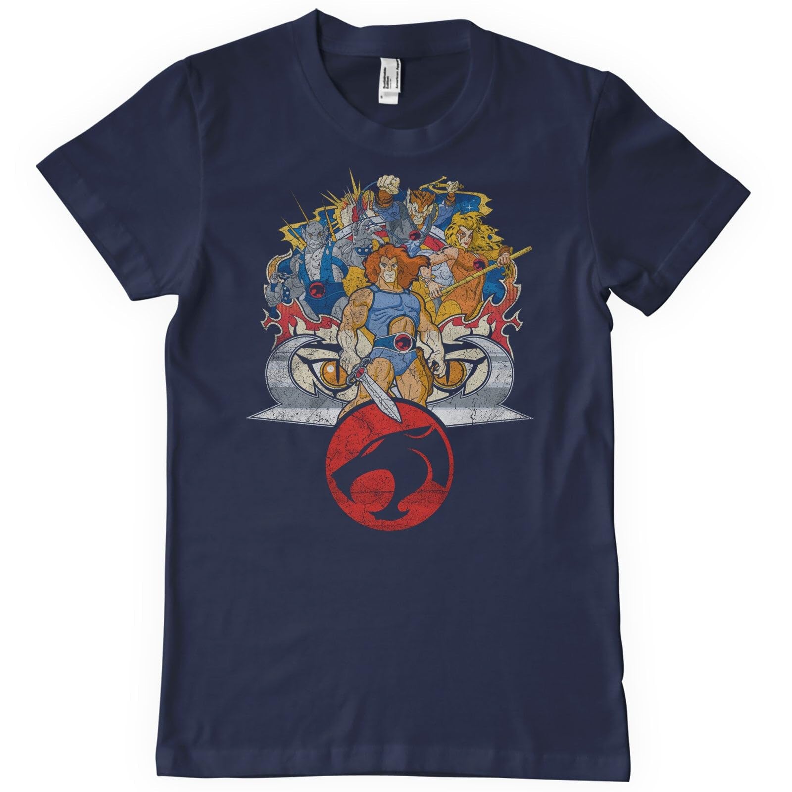 Thundercats Men's Navy Officially Licensed Team-Up T-Shirt (Navy), Medium