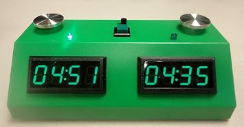 ZMart Fun II Digital Chess Clock with Colored Case - GREEN/GREEN