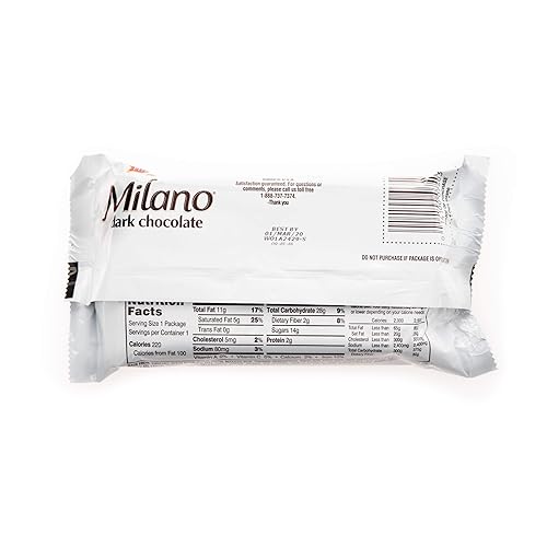 Vista 87 de Pepperidge Farm, Milano, galletas, chocolate negro, 22.5 onzas, paquete múltiple, tina, paquetes de 2, total de 30