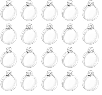Clear Fillable Ornaments Balls Penta Angel 20Pcs Transparent Plastic Christmas Tree Decorative Hanging Balls for Micro Landscape Home Party Wedding Crafts Gift Decoration DIY Round-2cm