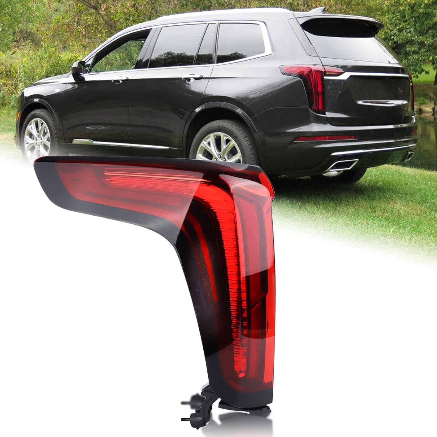 LH Tail Light Fit for 2020 2021 2022 2023 Cadillac XT6 Luxury | Premium Luxury LED Rear Lamp With Bulbs Left Driver Side Rear Lights 85000447 84716490