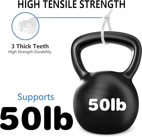 Miniatura 3 de 200 bridas blancas de 12 pulgadas resistentes  Bridas industriales de resistencia a la tracción de 50 libras, resistentes a los rayos UV y a la