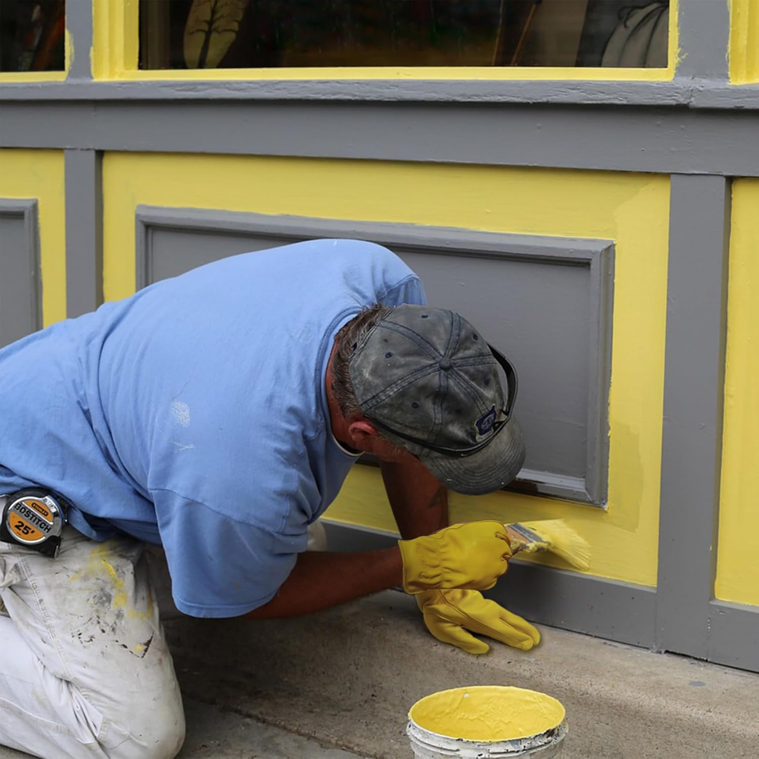 General Work Gloves, Deerskin Construction Gloves, Soft, Improved Dexterity - Image 5