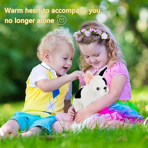 Miniatura 4 de Niuhoulu Juguete de peluche realista de Bulldog Francés, Compañeros atemporales de 10.5 pulgadas