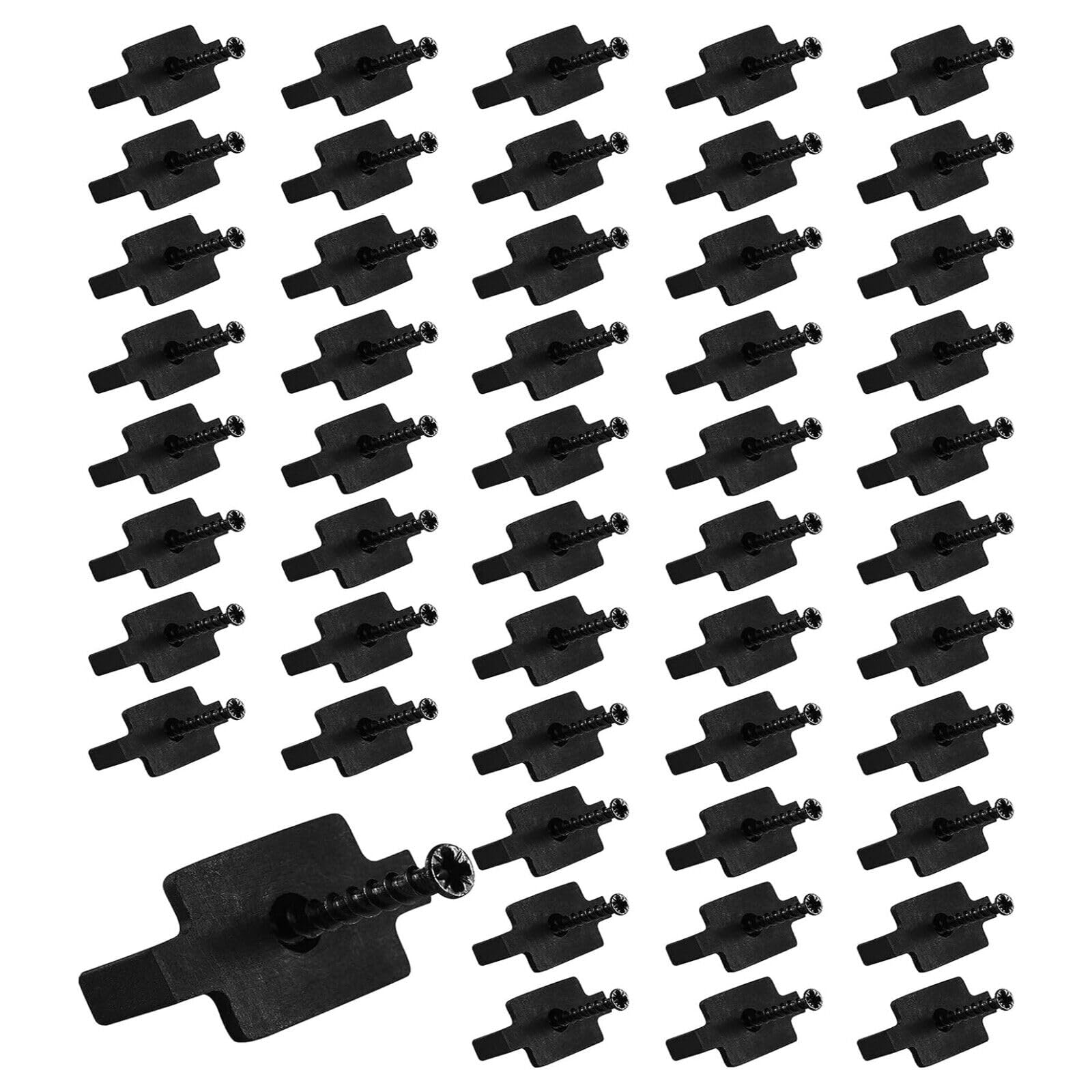 50 Pcs Composite Decking Clips 6mm Hidden Fasteners Plastic Decking clips Solid Steel Durable (Plastic Decking Clips)