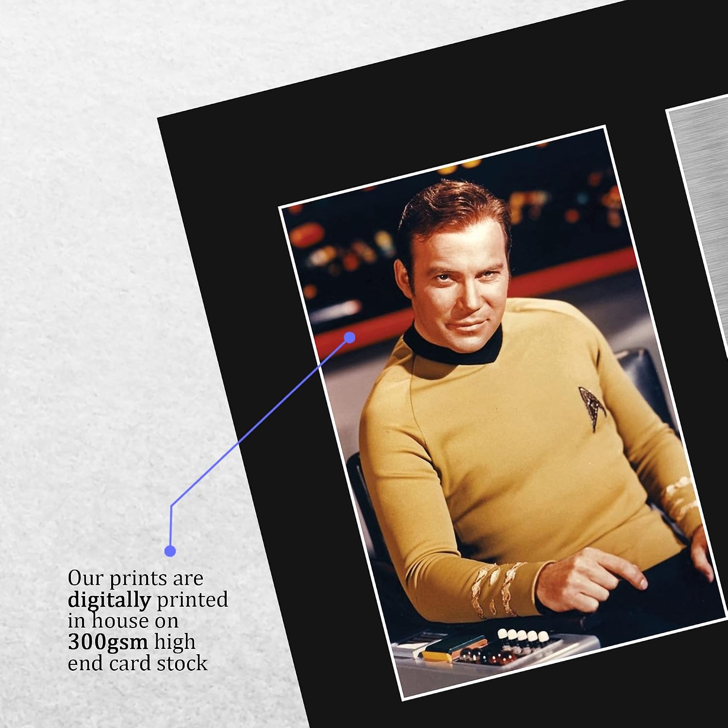 HWC Trading William Shatner Star Trek Gifts USL Printed Signed Autograph Picture for TV Show Fans - US Letter Size