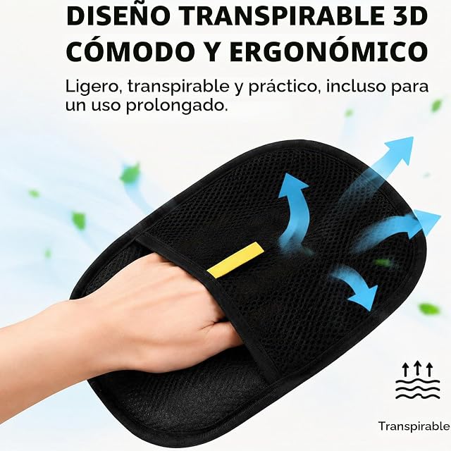 Foto 4 de 8 de Aemmbon Softpet - Guante Quitapelos Mascotas Softpet, Guante Quitapelos para Perros Y Gatos, Elimina Pelo…