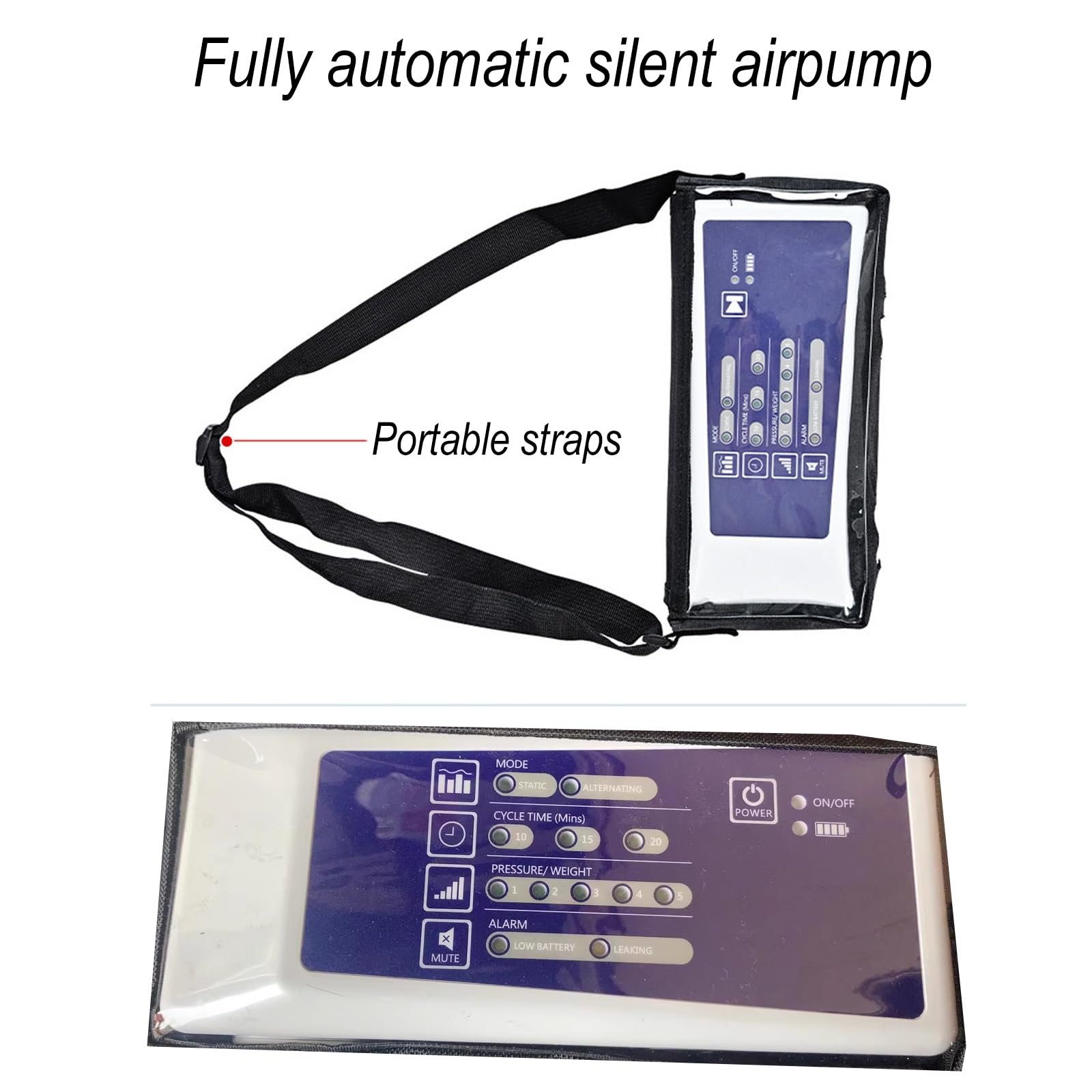 Cojín inflable for asiento de silla de ruedas antiescaras, almohada for el coxis, descompresión, con bomba aire silenciosa automática,adecuado for sillas ruedas, sillas de oficina,asientos automóvil