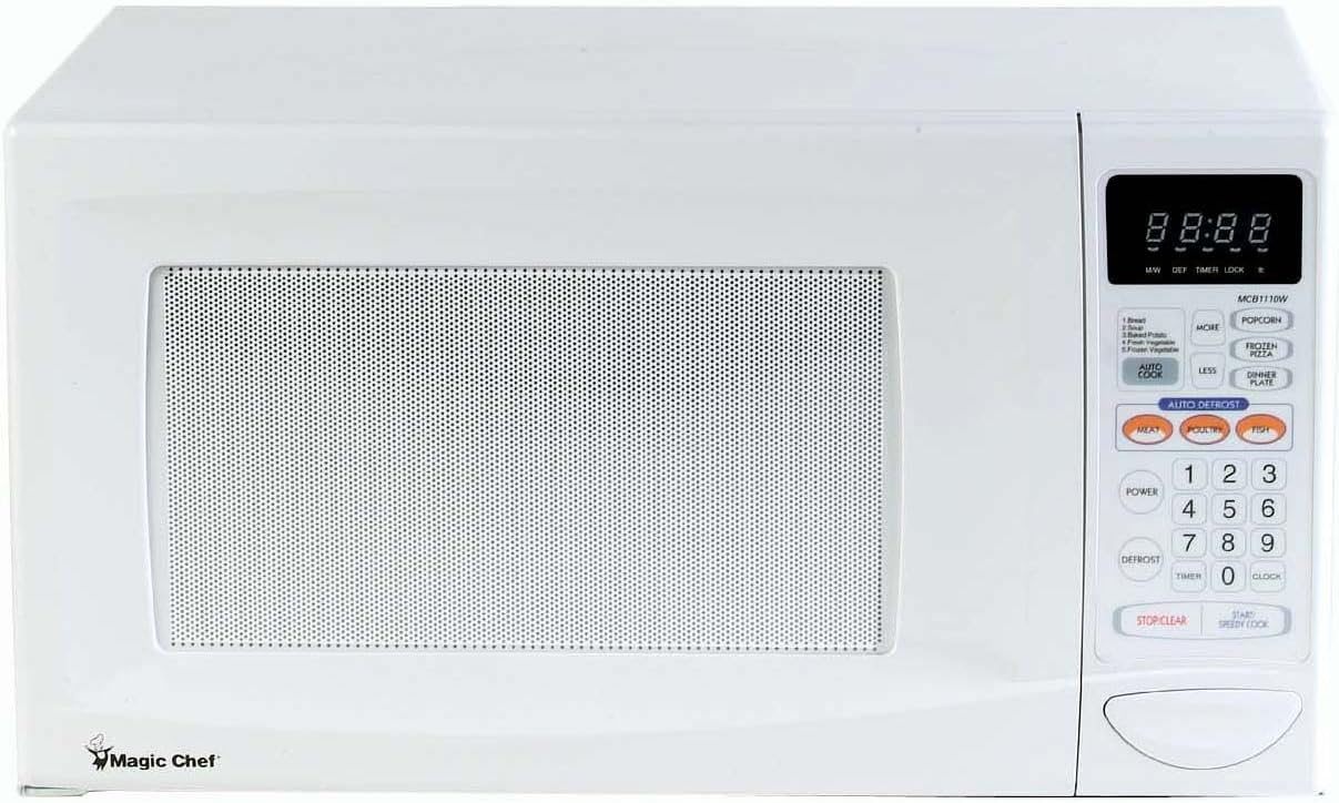 Magic Chef 1.1cf 1000W White Microwave ( MCB1110W