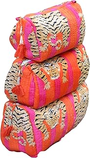 Bolsa de maquillaje con estampado de tigre, j...