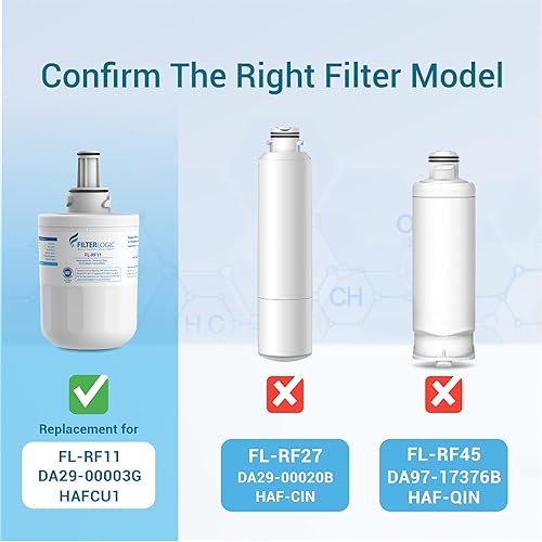 Miniatura 2 de Filterlogic DA29-00003G Filtro de agua para refrigerador, repuesto para Samsung DA29-00003B, RSG257AARS, RFG237AARS, HAFCU1, RFG297AARS,