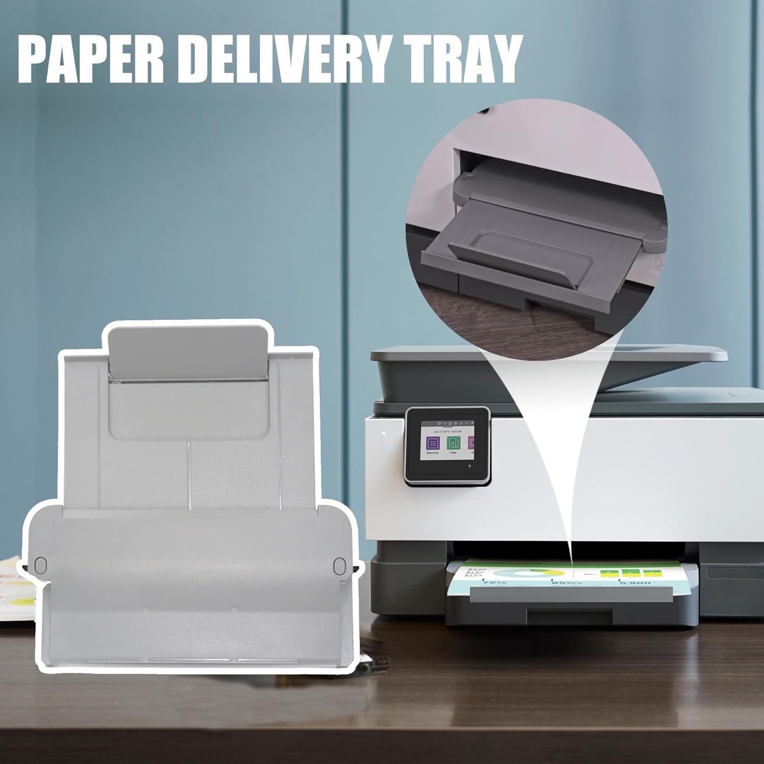Paper Output Tray Replacement for HP OfficeJet Pro Printer 9010, 9012, 9015, 9016, 9018, 9019, 9010E, 9015E, 9016E, 9018E, 9013E, 9110B, 9130b, 9125e