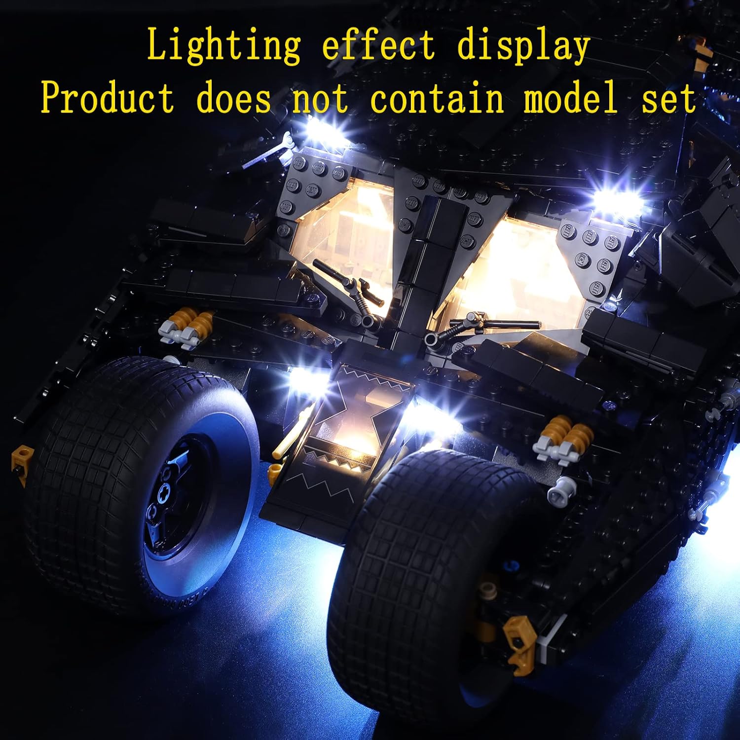 GEAMENT LED Light Kit Compatible with Lego Batman Batmobile Tumbler - Lighting Set for 76240 Building Model (Model Set Not Included)