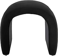 Safavieh Kibo Modern Black Velvet Waterfall Ottoman - Plush Fully Assembled Footrest for Living Room or Bedroom