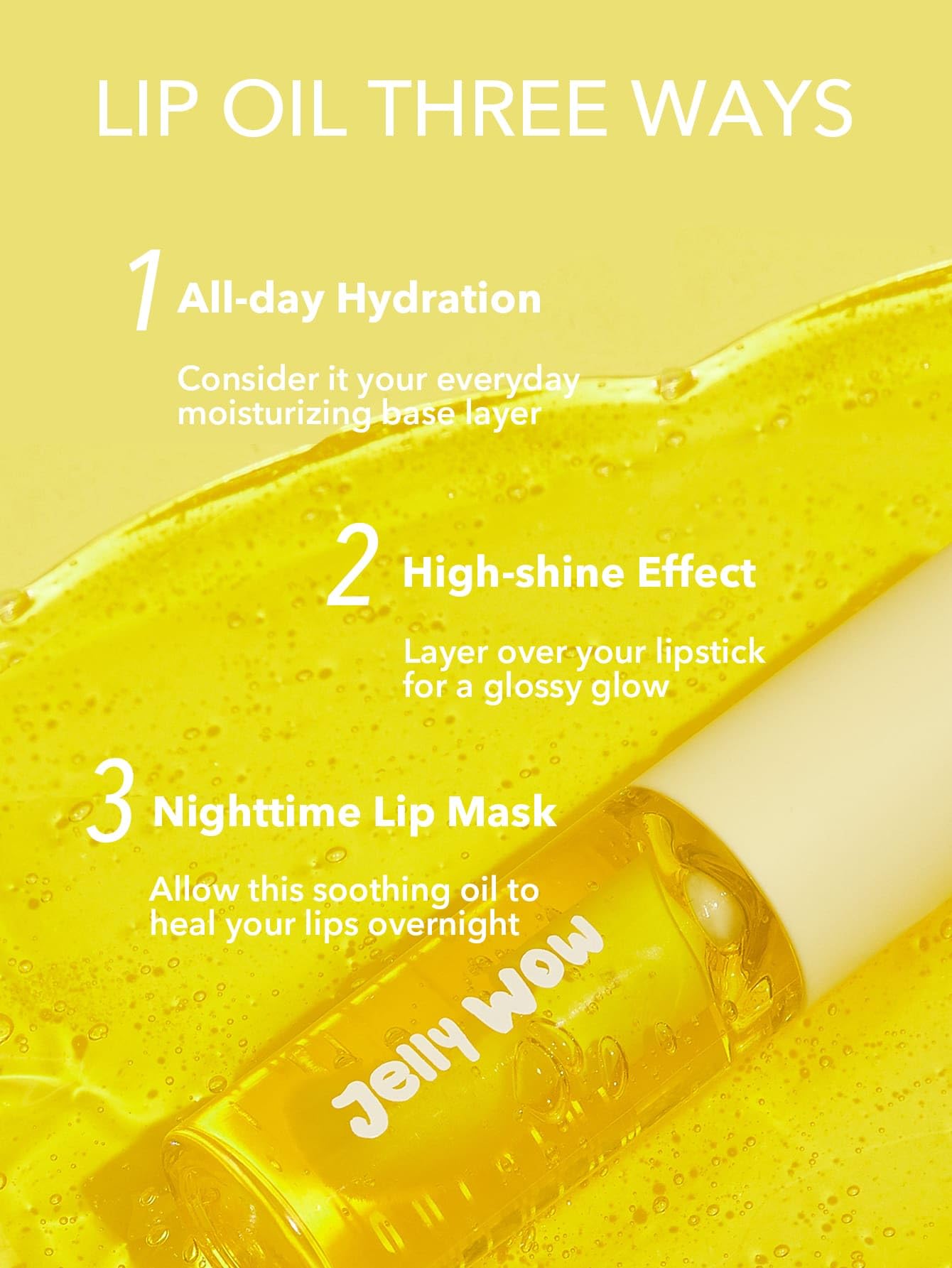 SHEGLAM Jelly Wow Hydrating Non-Sticky Lip Oil Moisturizing Plumping Lip Gloss - Grapefruit Glow, 6.2 ml (Pack of 1) - Image 2