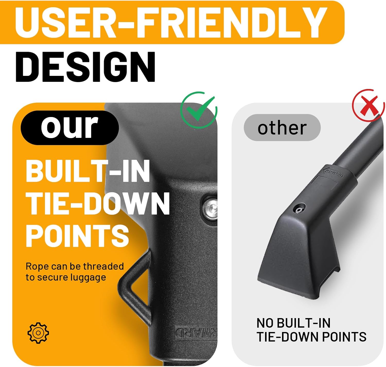 265 LBS Roof Rack Cross Bars Compatible with Ford Bronco Sport Base 2021-2025, Bigbend 2021-2025, Aluminum Heavy Duty Cargo Crossbar Outer Banks 2021, Heritage Edition 2023 On-Road Version