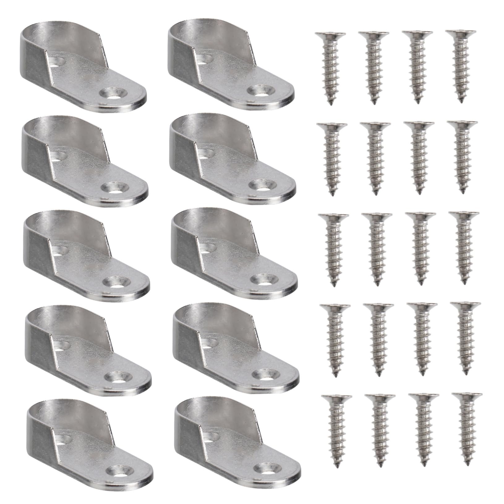 Vaguelly 20Pcs Closet Rod Bracket Support Wall Mount Holders for Rods Clothing Hanger Sockets for Homes and Shops Reliable Wardrobe Accessories