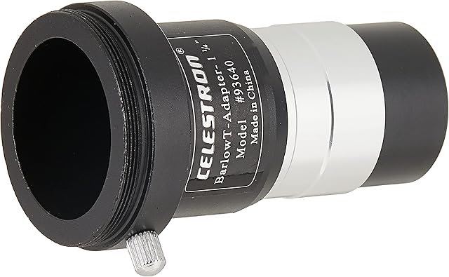 Celestron 93640 1.25 Inch Universal Barlow and T-Adaptor, Silver/Black