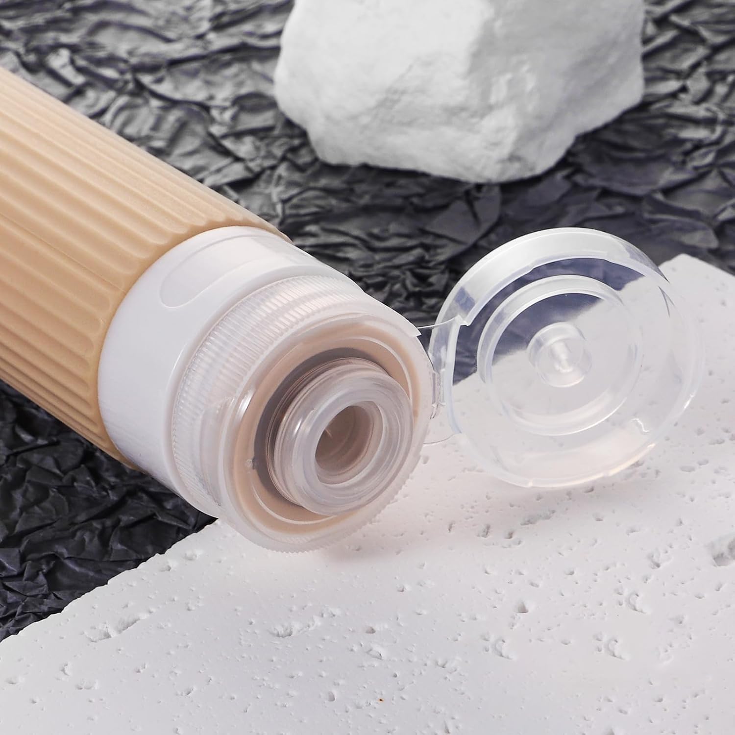 Lyrovo Travel Bottles Kit for Toiletries Organizer BPA Free 90ml Silicone Size Containers Portable Split Bottle Accessories for Conditioner Shampoo Lotion - 4 Pack, Multicolor 3 71ASvac3NDL. SL1500