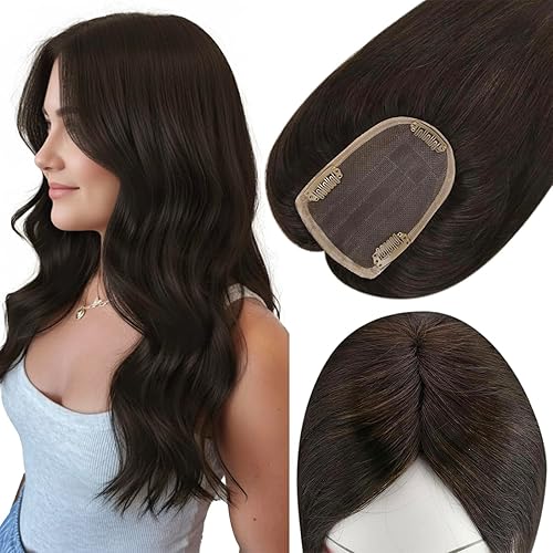 Miniatura 27 de Extensión de pelo Full Shine 16 pulgadas color rubio miel # 27 mechas # 6 Cheust Brown Remy, micropartículas, anillo Remy Micro Loop, extensiones