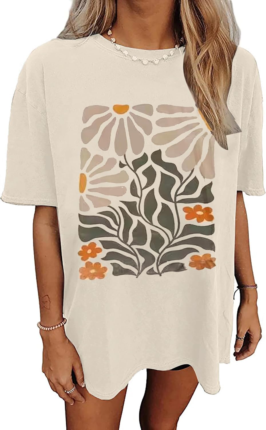 Womens Oversized Tshirt Flower Graphic Tees Nashville Music Short Sleeve Shirts Summer Casual Loose Beach Tops Womens Oversized Tshirt Flower Graphic Tees Nashville Music Short Sleeve Shirts Summer Casual Loose Beach Tops