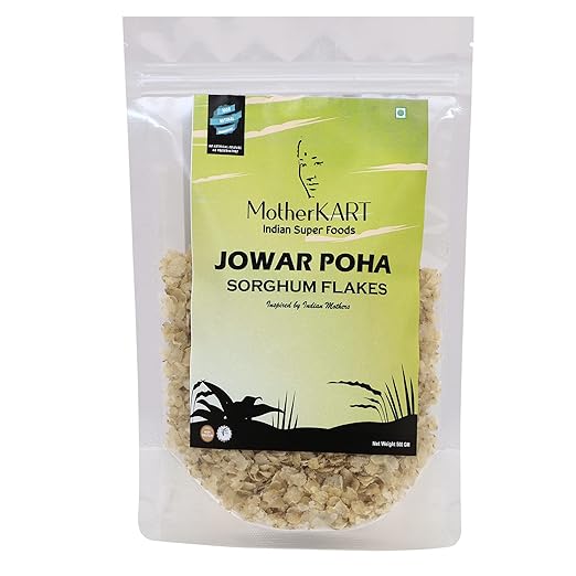 Motherkart Healthy Jowar Poha Sorghum Flakes (500 G X 2= 1 KG) Pack