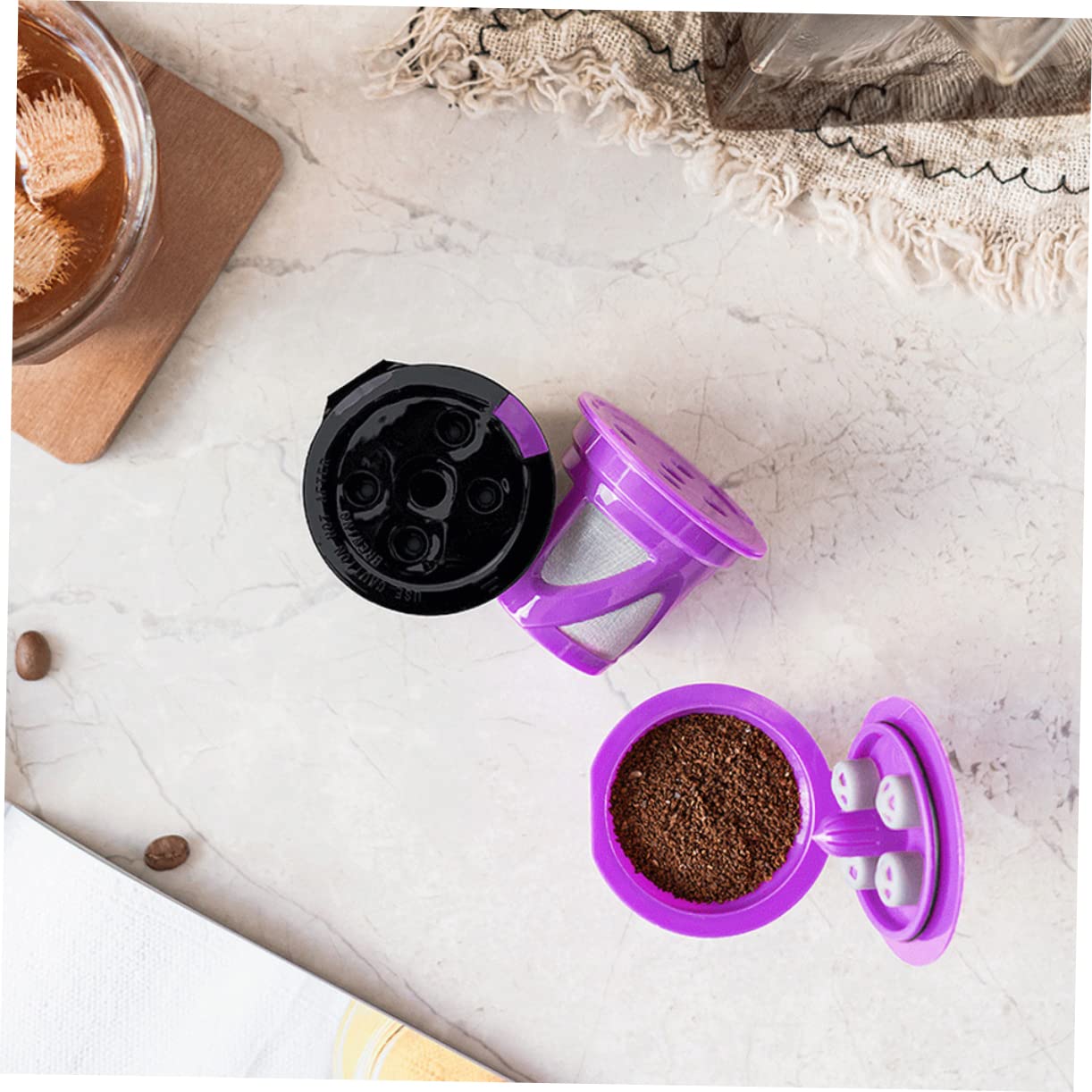PRETYZOOM 10piezas De Café Reutilizables Filtros De Café Recargables De Compatible Cafeteras Para Sabores Personalizados