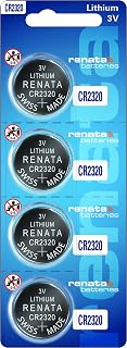 Renata CR2320 3V Lithium Battery Swiss Made 4 Batteries