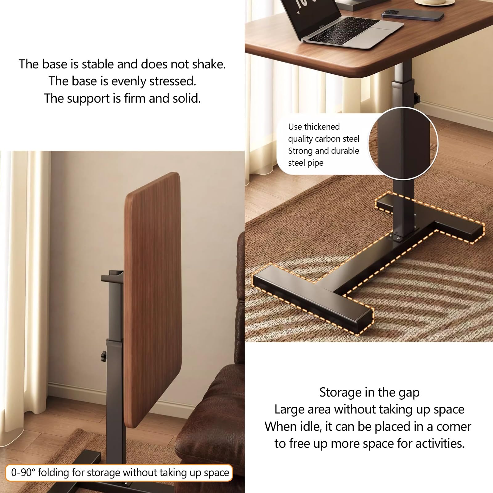 Tavolino da letto, tavolino da letto regolabile in altezza, tavolo da scrivania con carrello for laptop su letto mobile, tavolino da letto for ospedale con ruote, tavolo da pranzo for divano di casa,